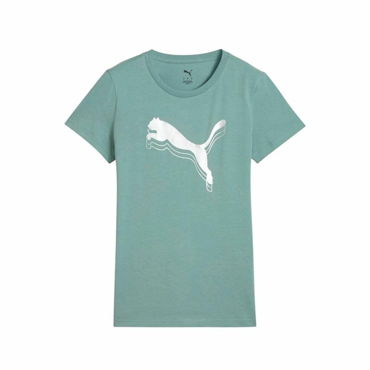 Puma Essentials Metallic T-shirt til kvinder - Green Moonetalli, L