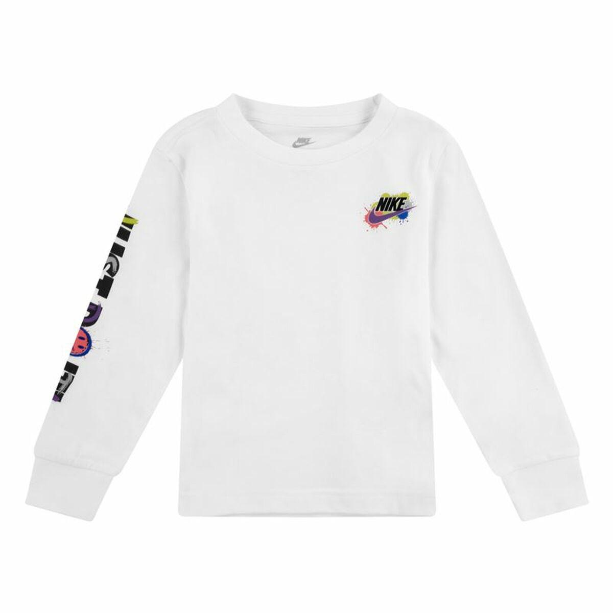 Nike NKB Express Yourself langærmet sweatshirt til børn, hvid (3-4 år)