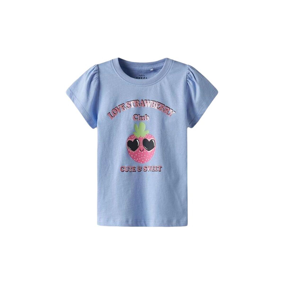 Name It Nmfvibeke kortærmet T-shirt, Serenity Indigo, 4 år