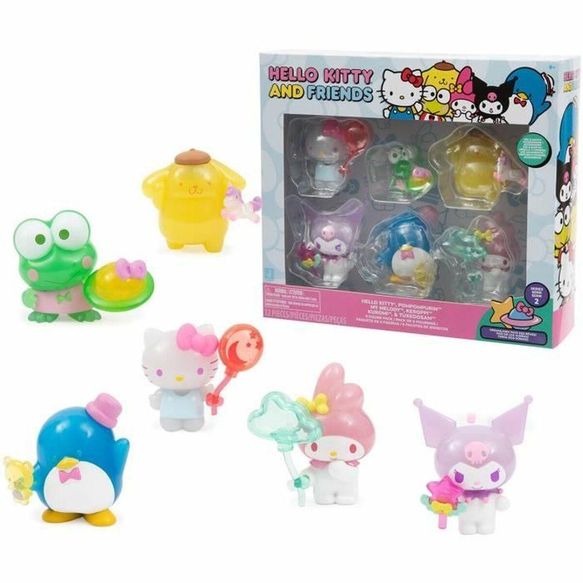 Hello Kitty actionfigurer - 6 dele sæt (plast, pink)
