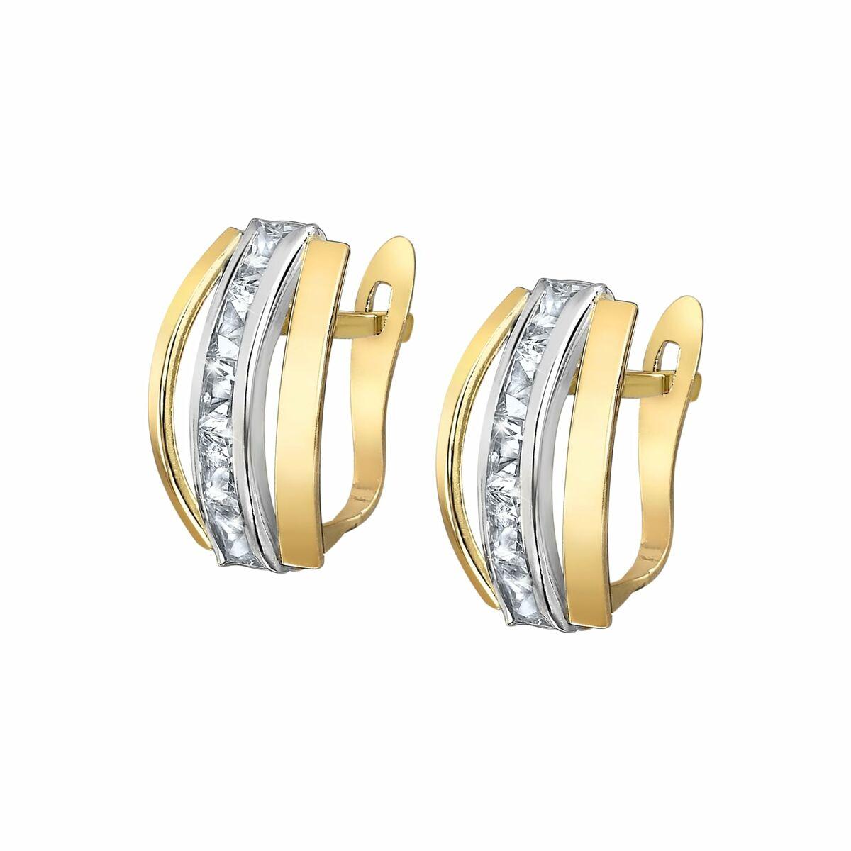 Lotus øreringe til kvinder - elegante creoler med sten