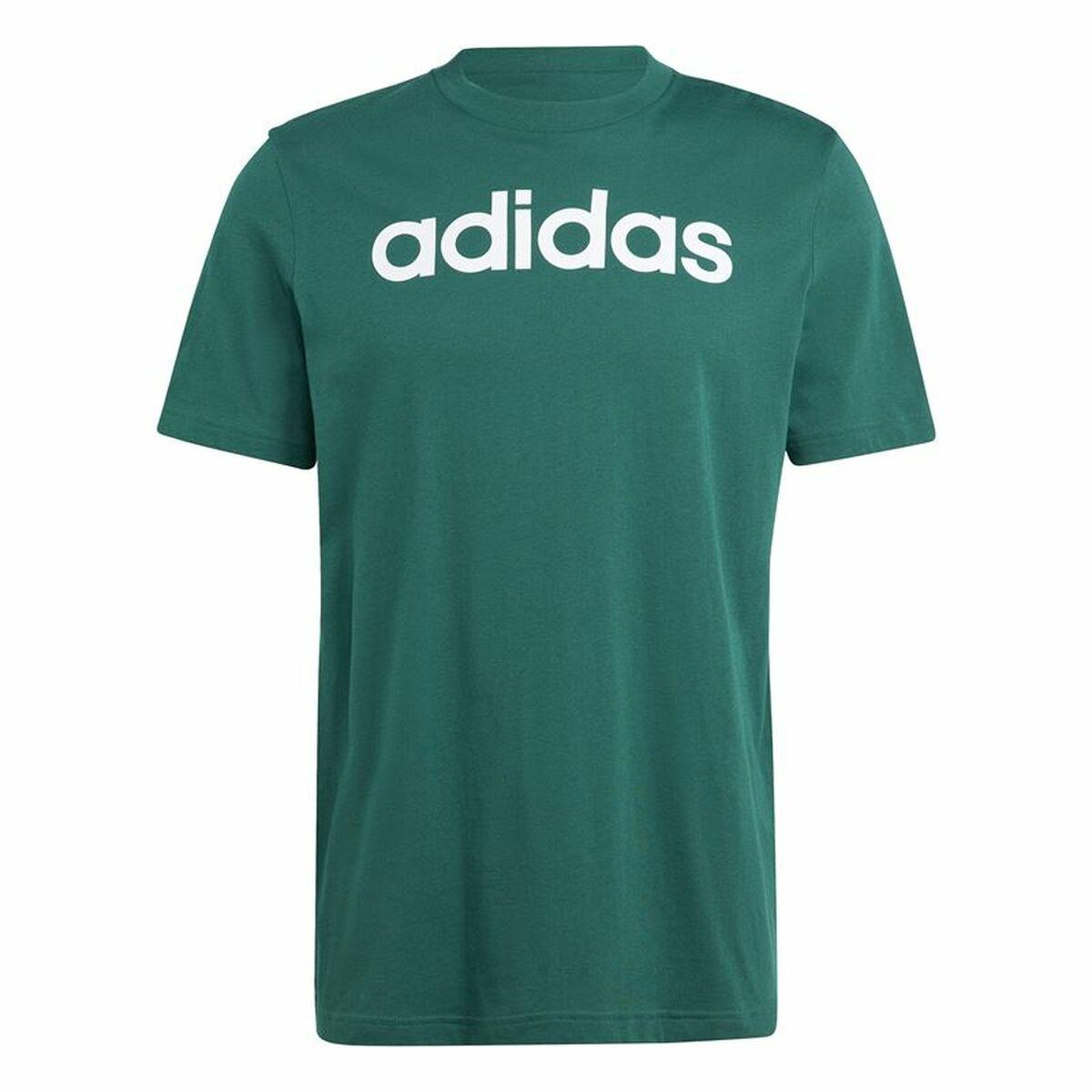 Adidas Linear kortærmet herre T-shirt - oliven (S)
