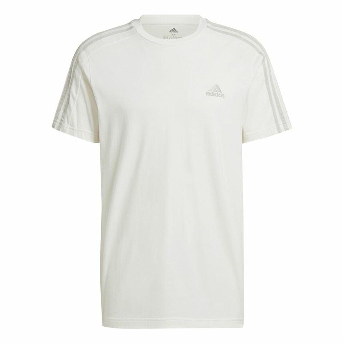 Adidas Essentials 3-Stripes kortærmet T-shirt - Hvid, L (herre)
