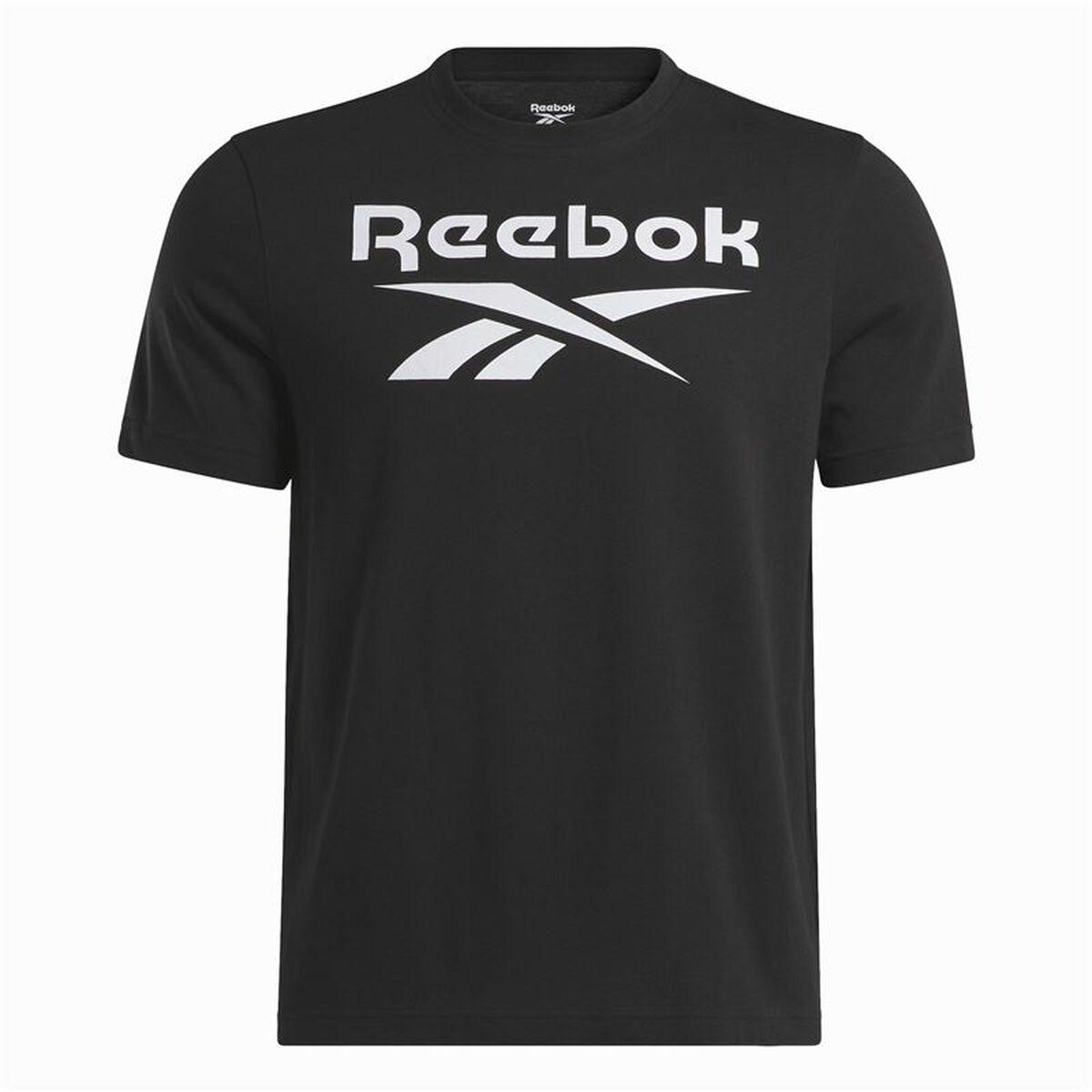 Reebok Identity Big Stacked Logo T-shirt til mænd - Sort (S)