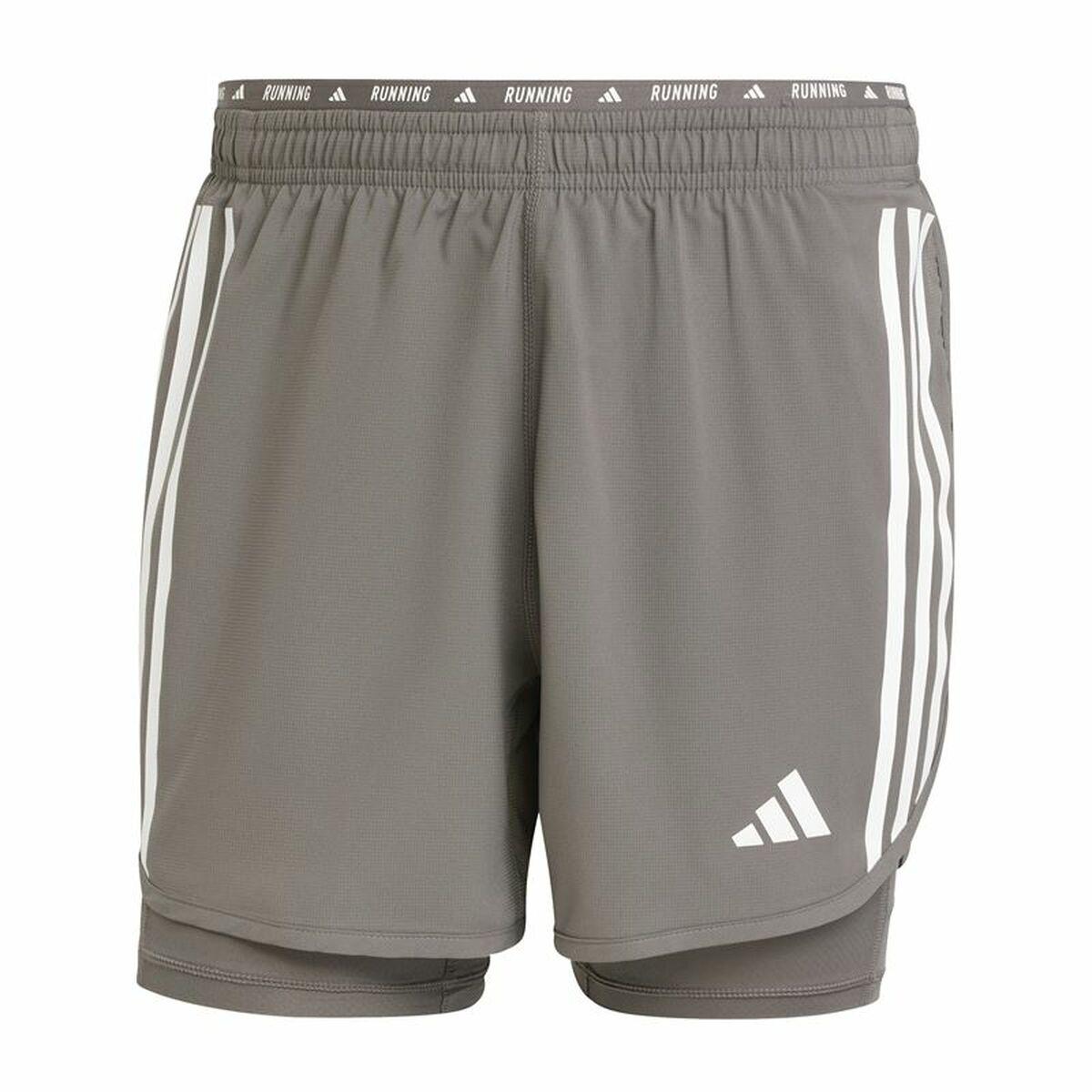 Adidas Own The Run 3-Stripes 2‑in‑1 løbeshorts til mænd - XL