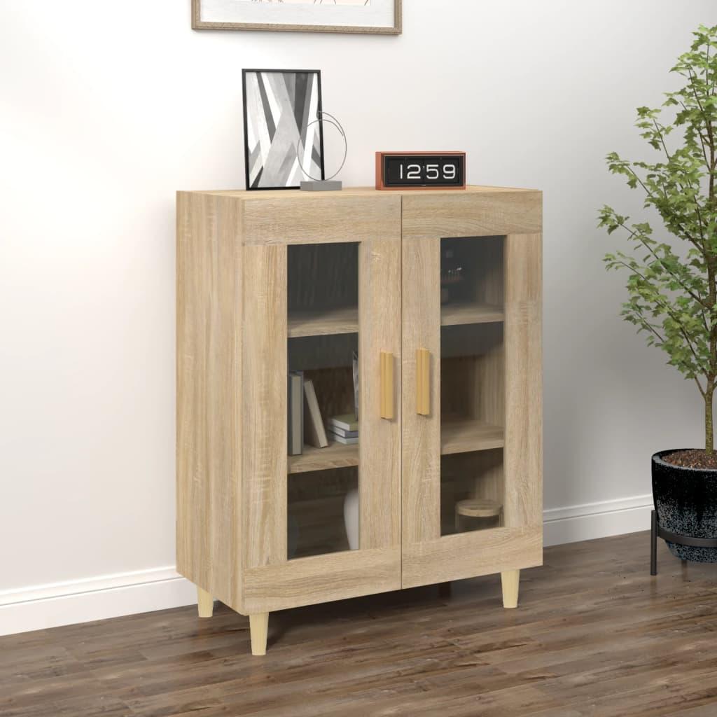 Skænk 69,5x34x90 cm konstrueret træ sonoma-eg billede