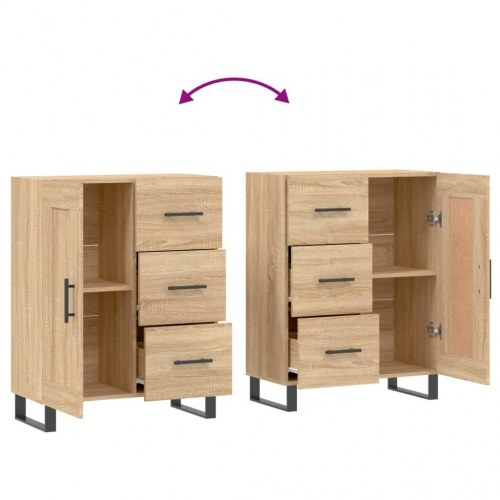 Skænk 69,5×34×90 cm i konstrueret træ - sonoma-eg