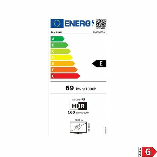Samsung 65" QLED 4K Smart TV TQ65Q60DAUXXC (Sort/Titanium)
