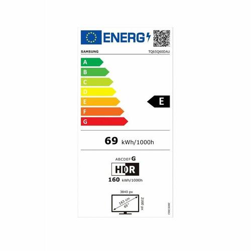 Samsung 65" QLED 4K Smart TV TQ65Q60DAUXXC (Sort/Titanium)
