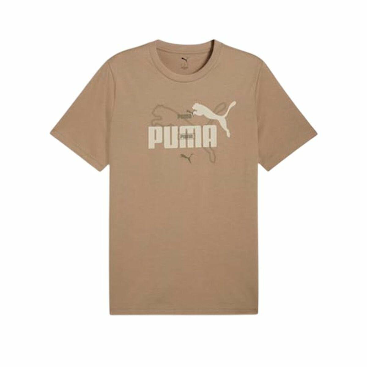 Puma Essentials Logo Lab Summer T-shirt til mænd - lys brun (S)
