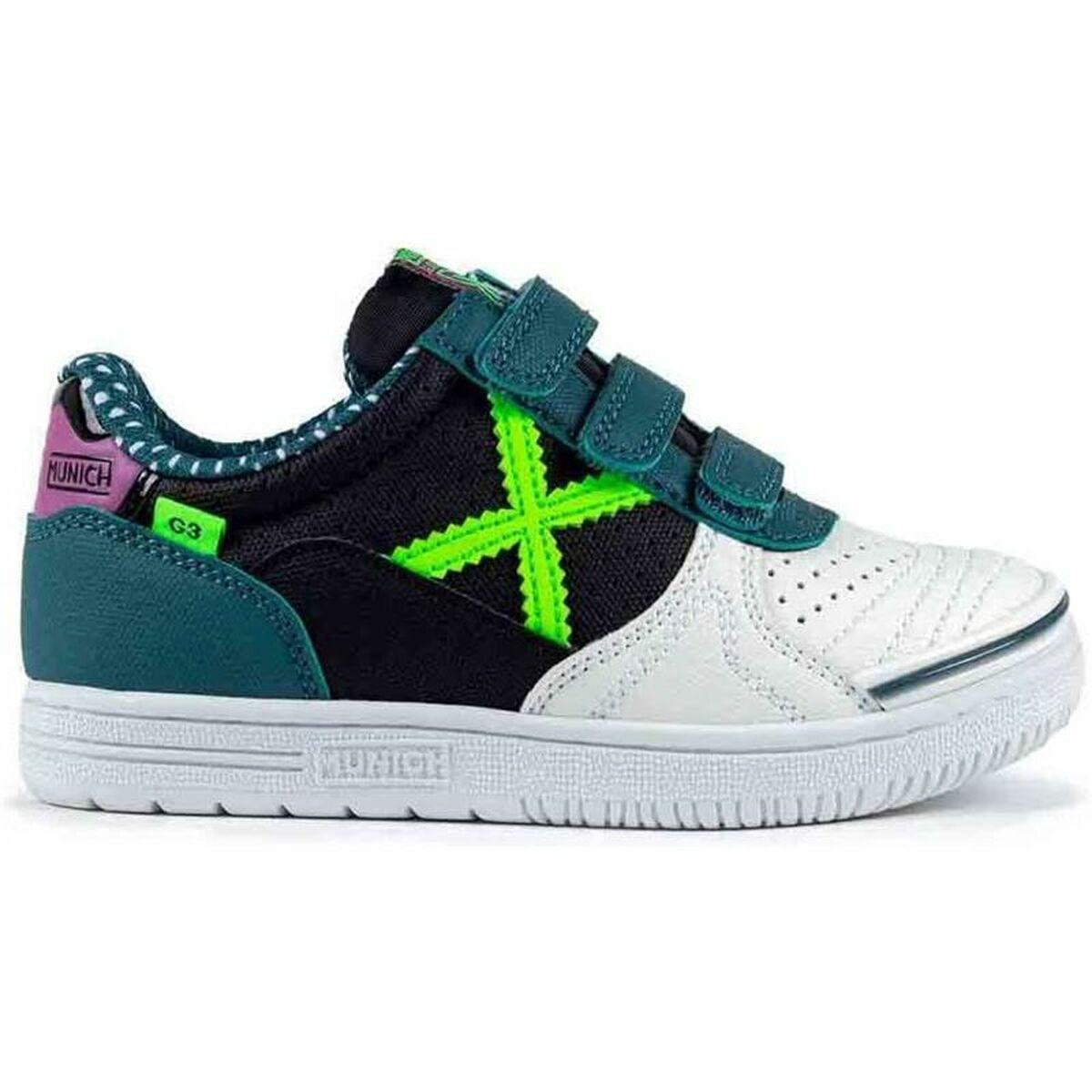 Munich G-3 Kid VCO 434 indendørs fodboldstøvler - turkisblå, str. 26