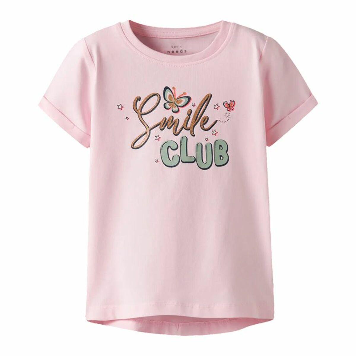 Name It Nmfvix kortærmet T-shirt til piger, pink, 3 år