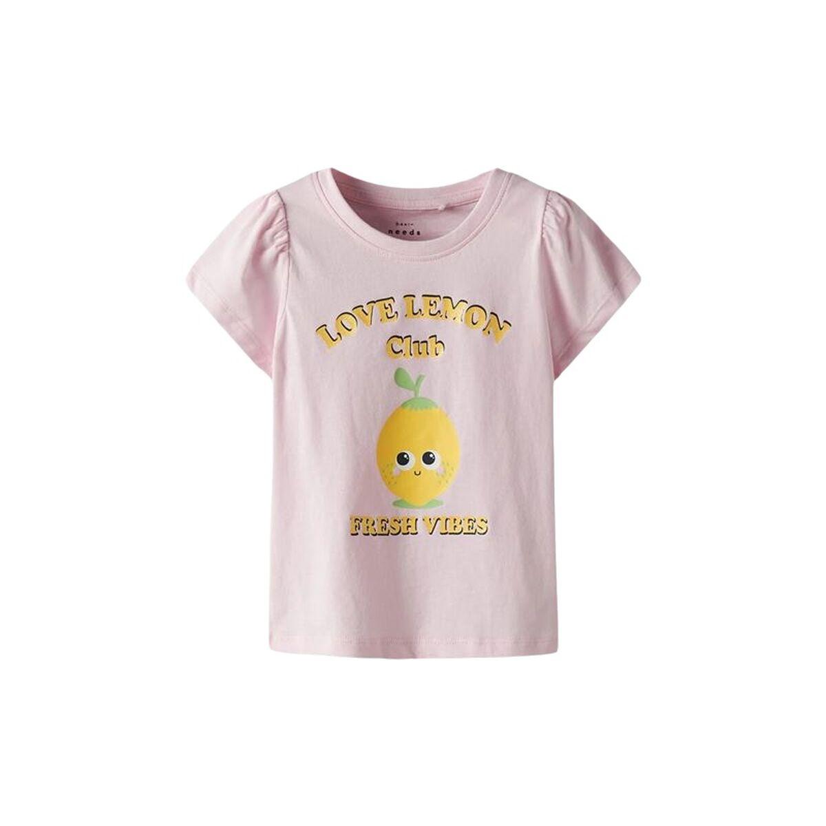 Name It Nmfvibeke kortærmet T-shirt, Ballerina Pink, 3 år