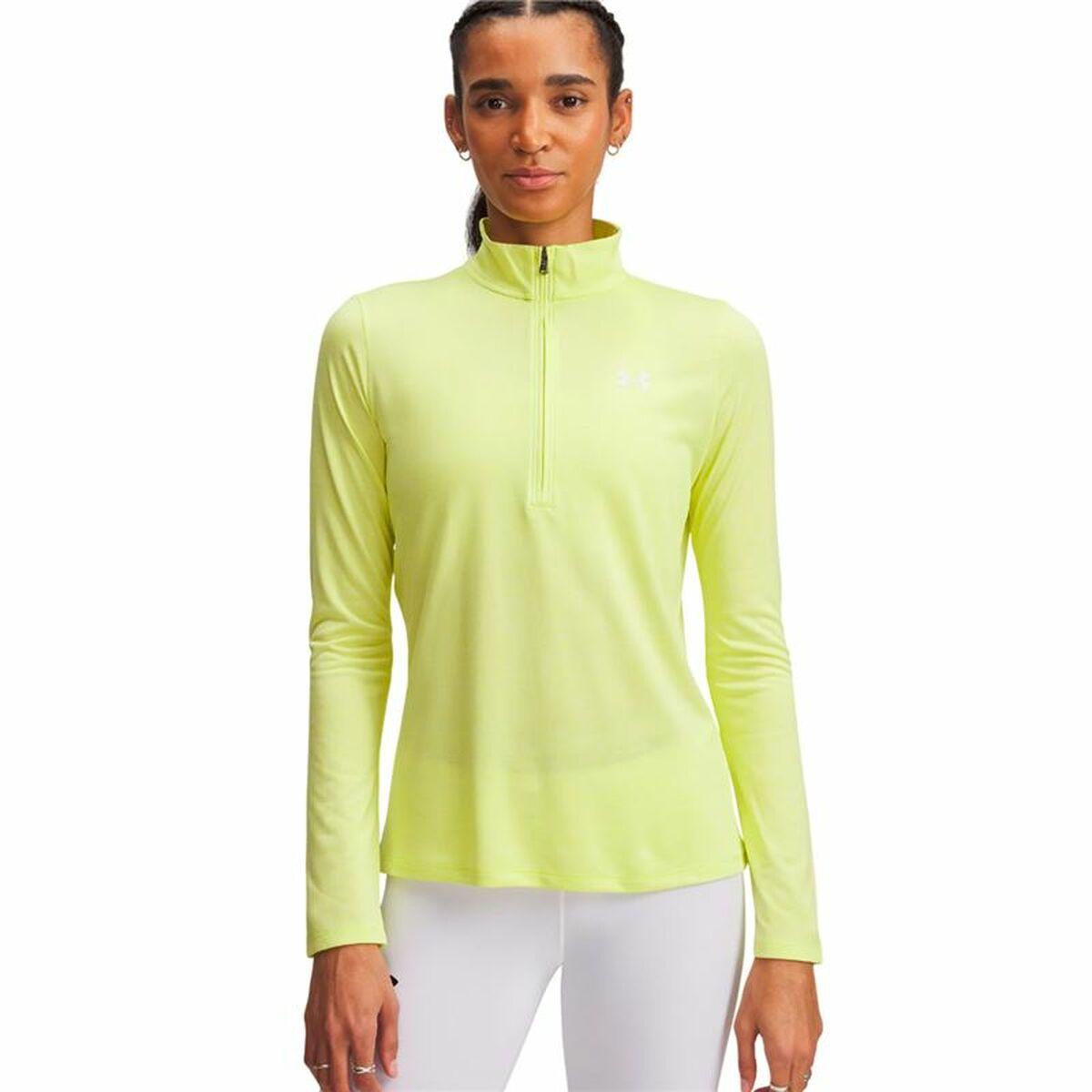 Under Armour Tech 1/2 Zip langærmet T-shirt dame - Gul (XS)