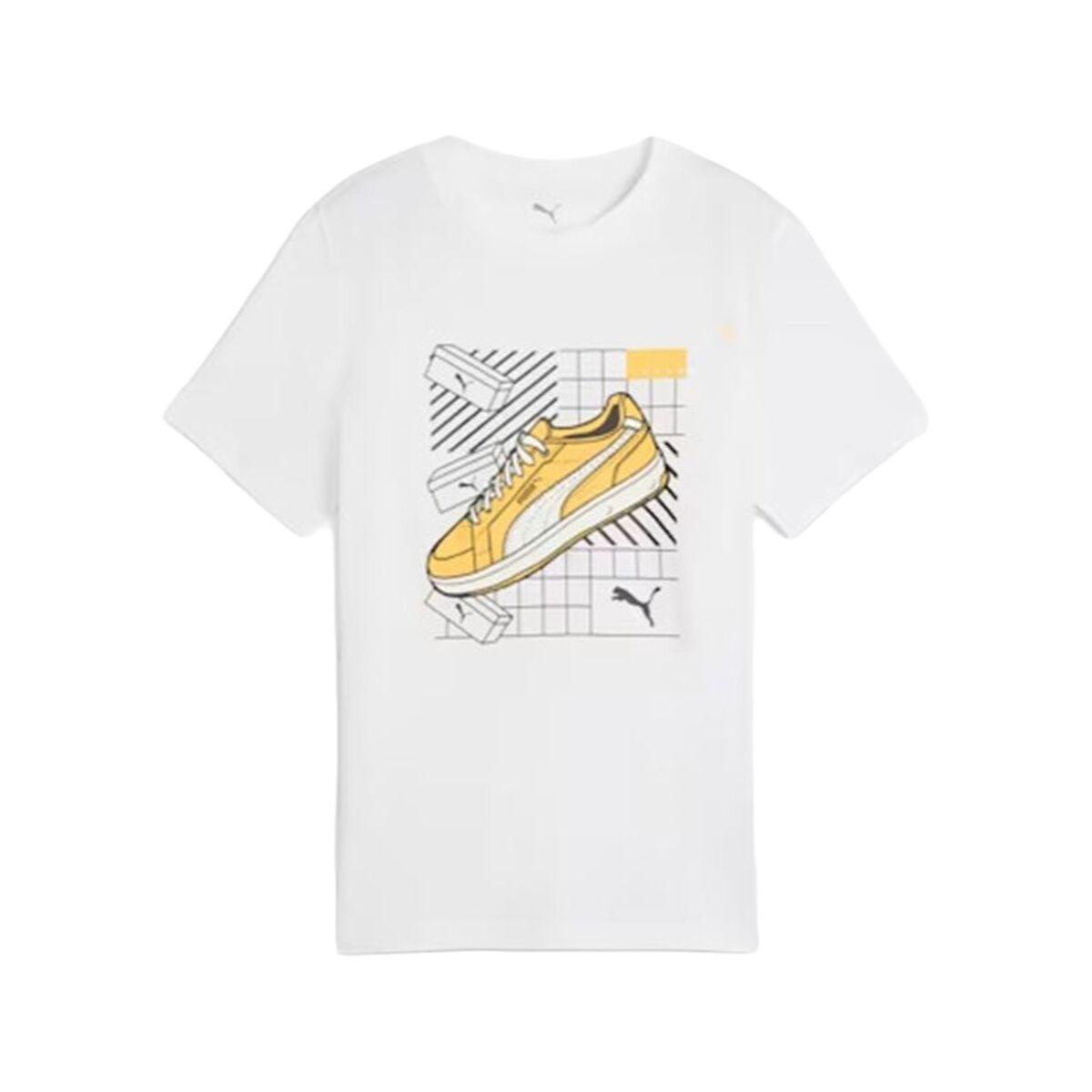 Puma Graphics IV B kortærmet T-shirt til drenge, hvid (15-16 år)