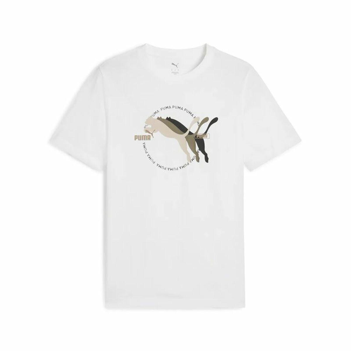 Puma Graphics MultipleCat T-shirt til mænd, kortærmet, str. S