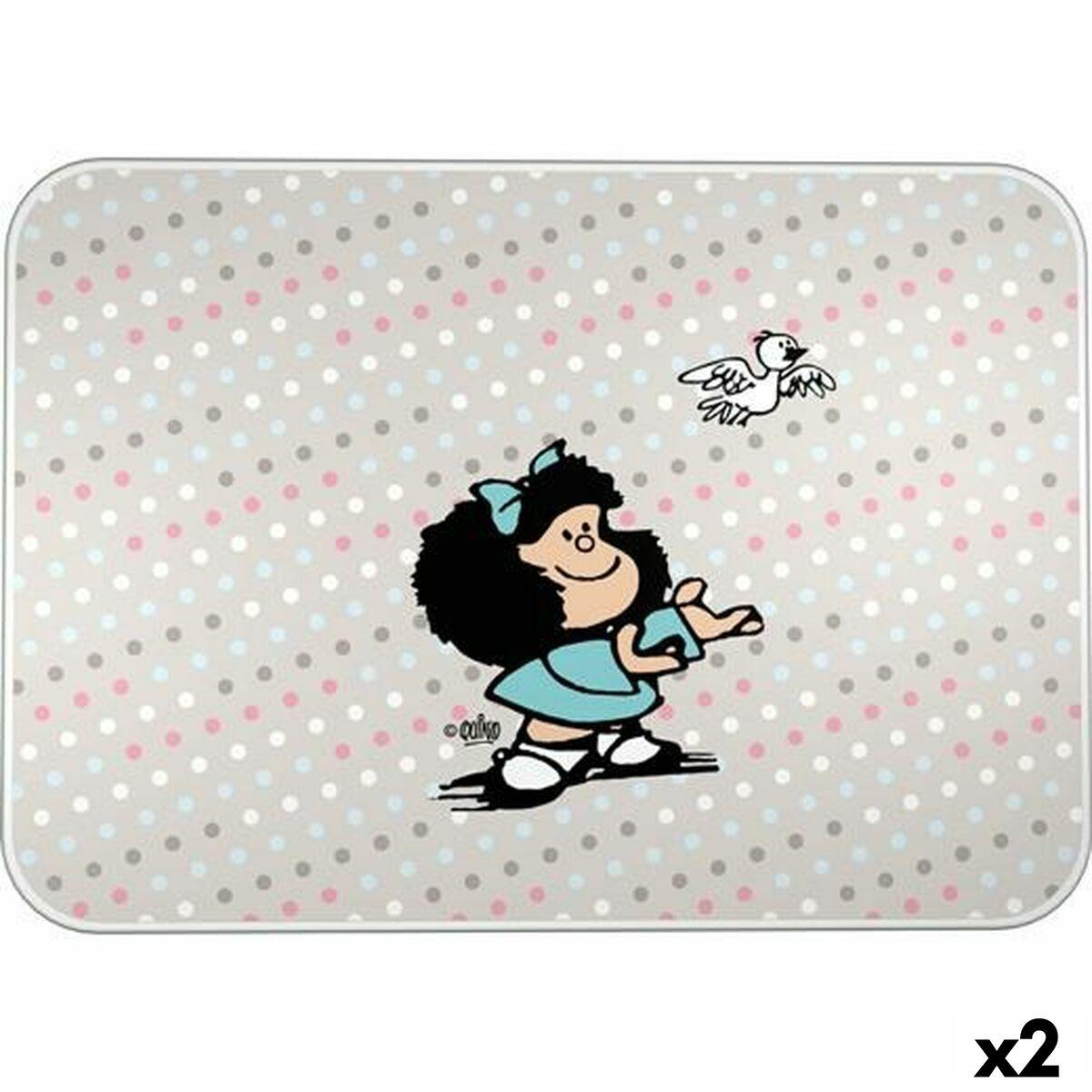 Mafalda Beskyttelsesmåtte BIRD - Multifarvet PVC, 47 × 33 cm, 2 stk.
