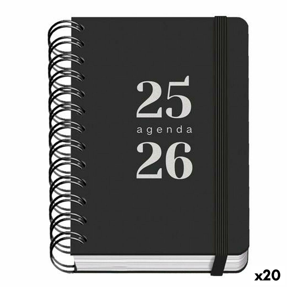 Kalender dagbog DOHE GRAMMAR A6 sort 2025-2026 - 20 stk.