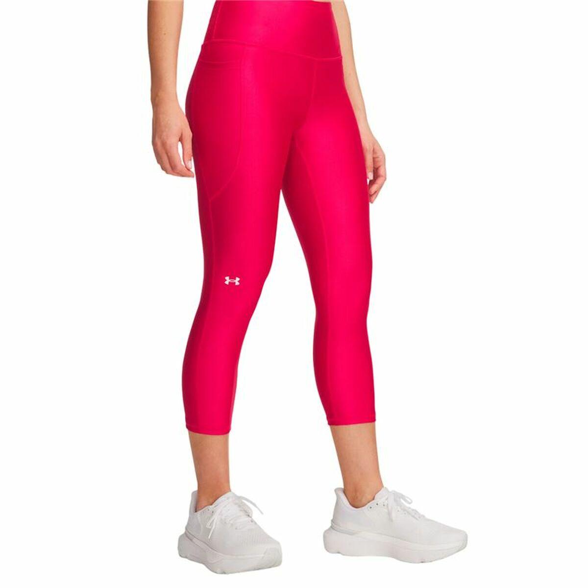 Under Armour Tech Hi Capri sportsleggings til kvinder - Pink (S)
