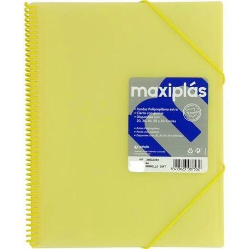 Grafoplas organiser mappe A4 - gul, 5 stk.