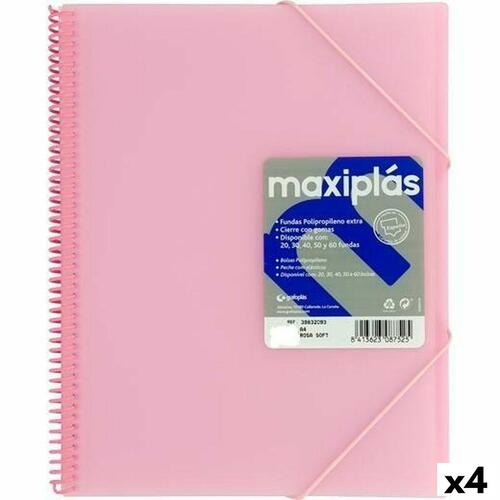 Grafoplas organiser mappe A4, lyserød - 4 stk.