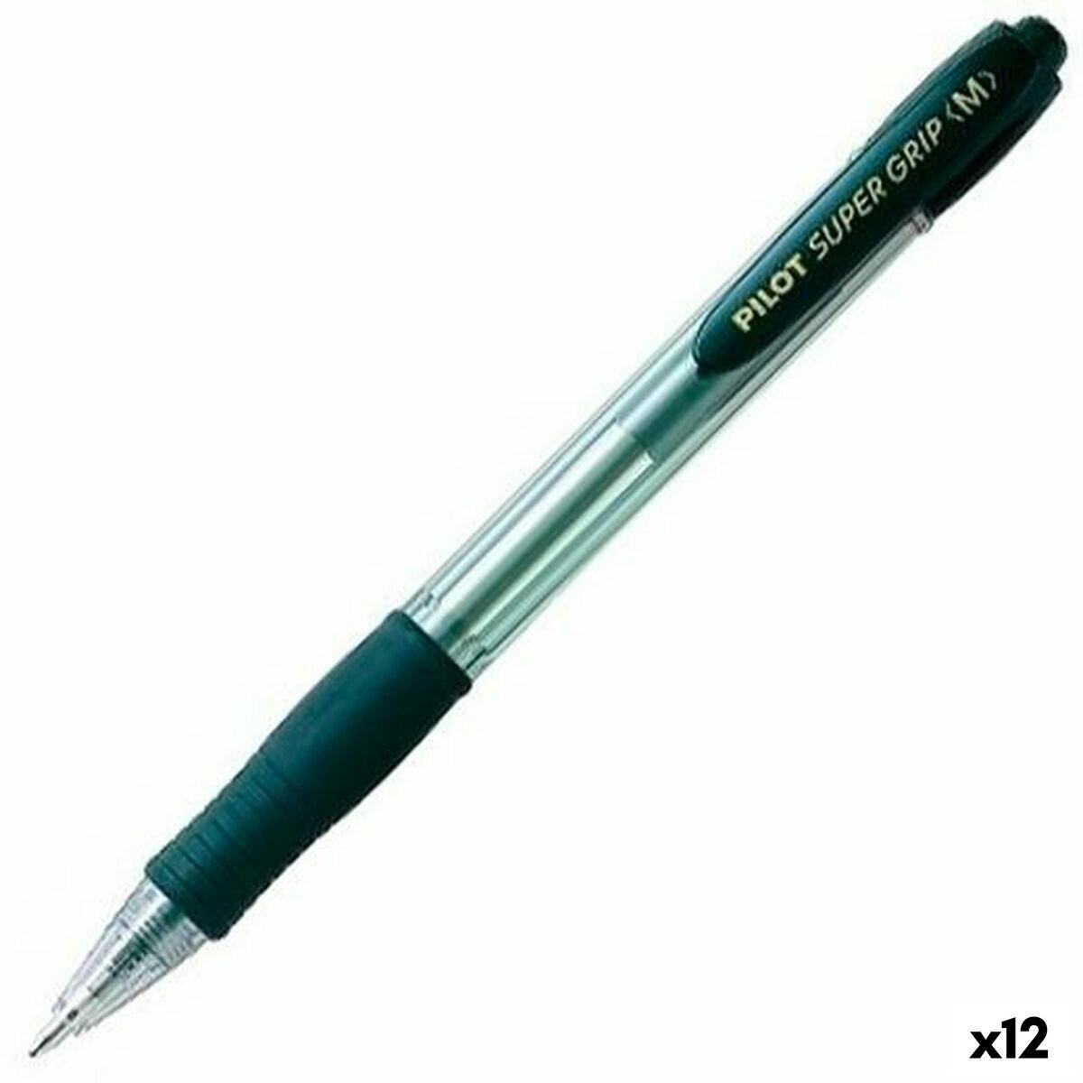 Pilot Supergrip kuglepen, sort, 0,4 mm - 12 stk. billede