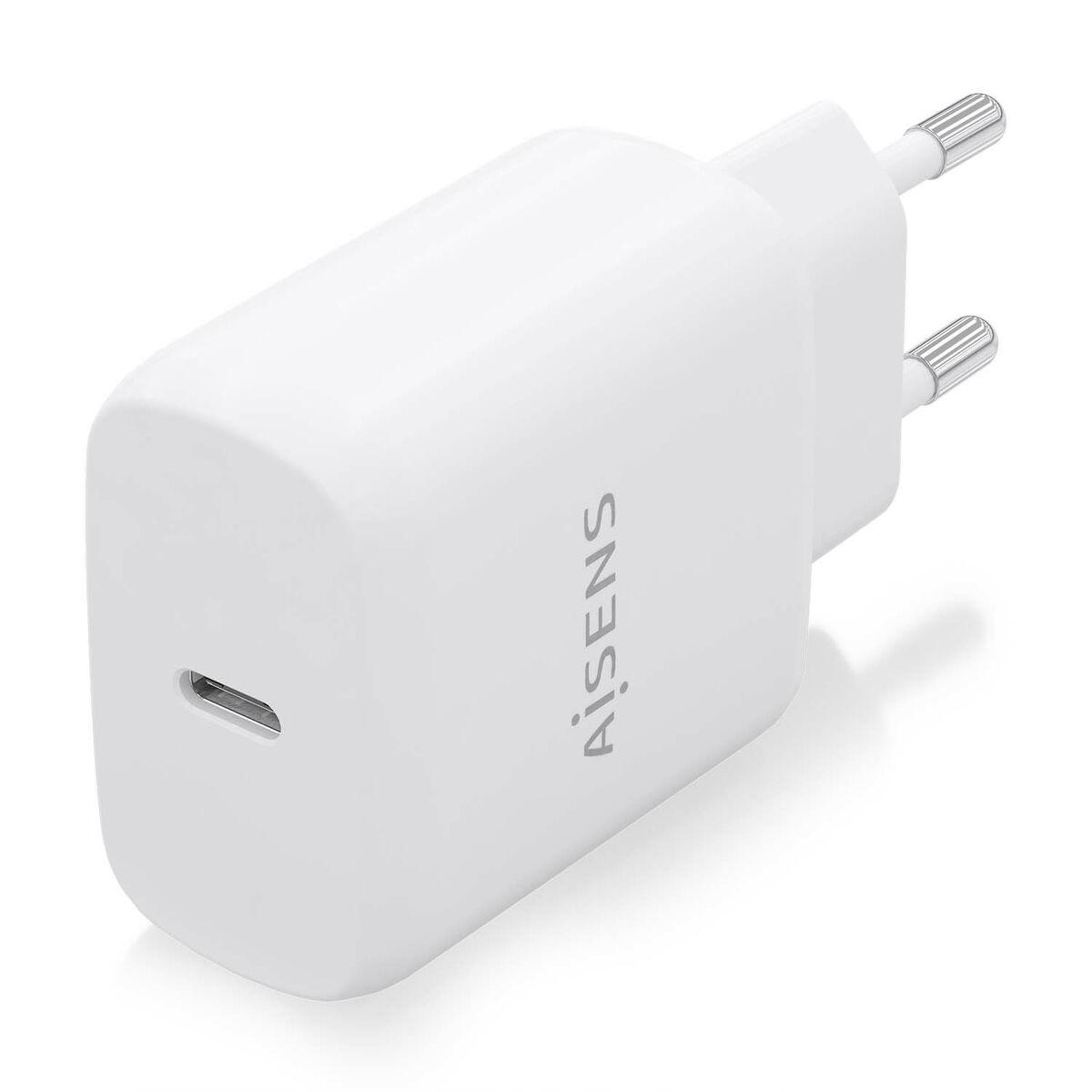 Aisens vægoplader A110-0756 - Hvid, USB‑C, 25 W