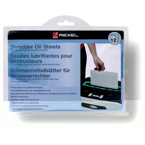 Rexel smøreark til makulator - 12 stk.