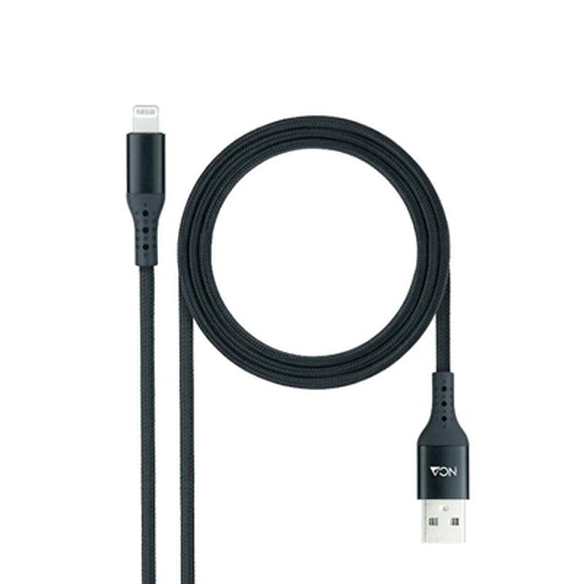 NANOCABLE Lightning til USB-A kabel 1 m - Sort
