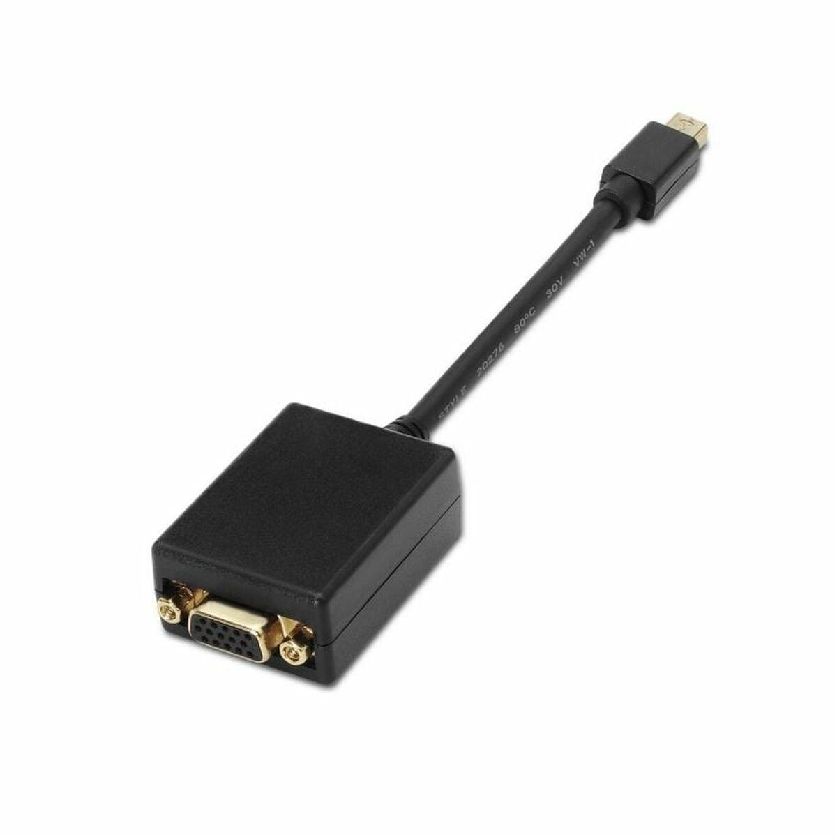 Aisens Mini DisplayPort til VGA omformer, sort - 15 cm