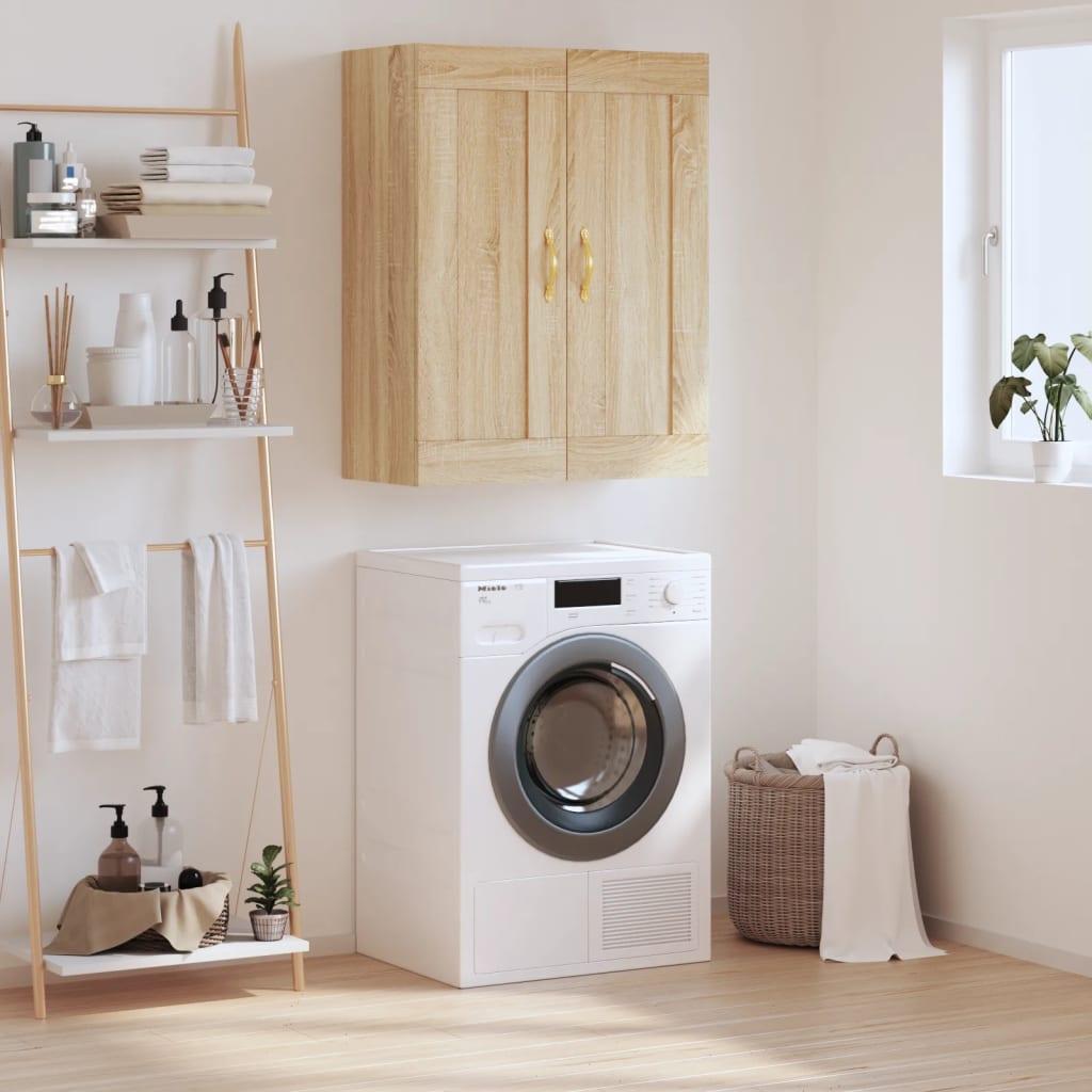 Vægskab 69,5x34x90 cm konstrueret træ sonoma-eg