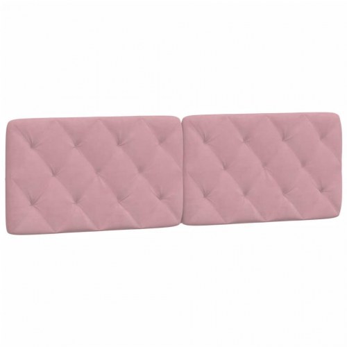 Sengeramme med LED 160 x 200 cm uden madras - lyserød velour