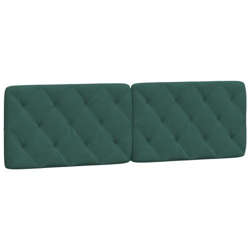 Sengeramme med LED uden madras 160 x 200 cm - mørkegrøn velour