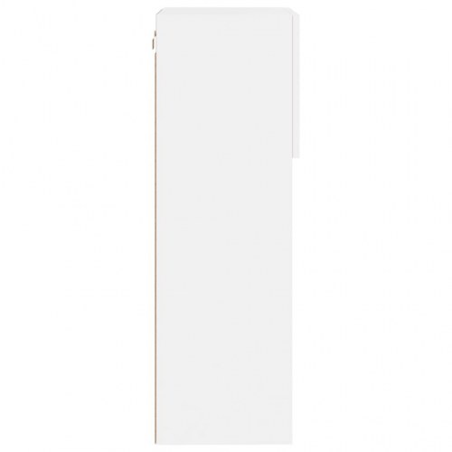 Væghængt tv-bord med RGB LED-lys 40,5×30×90 cm - hvid