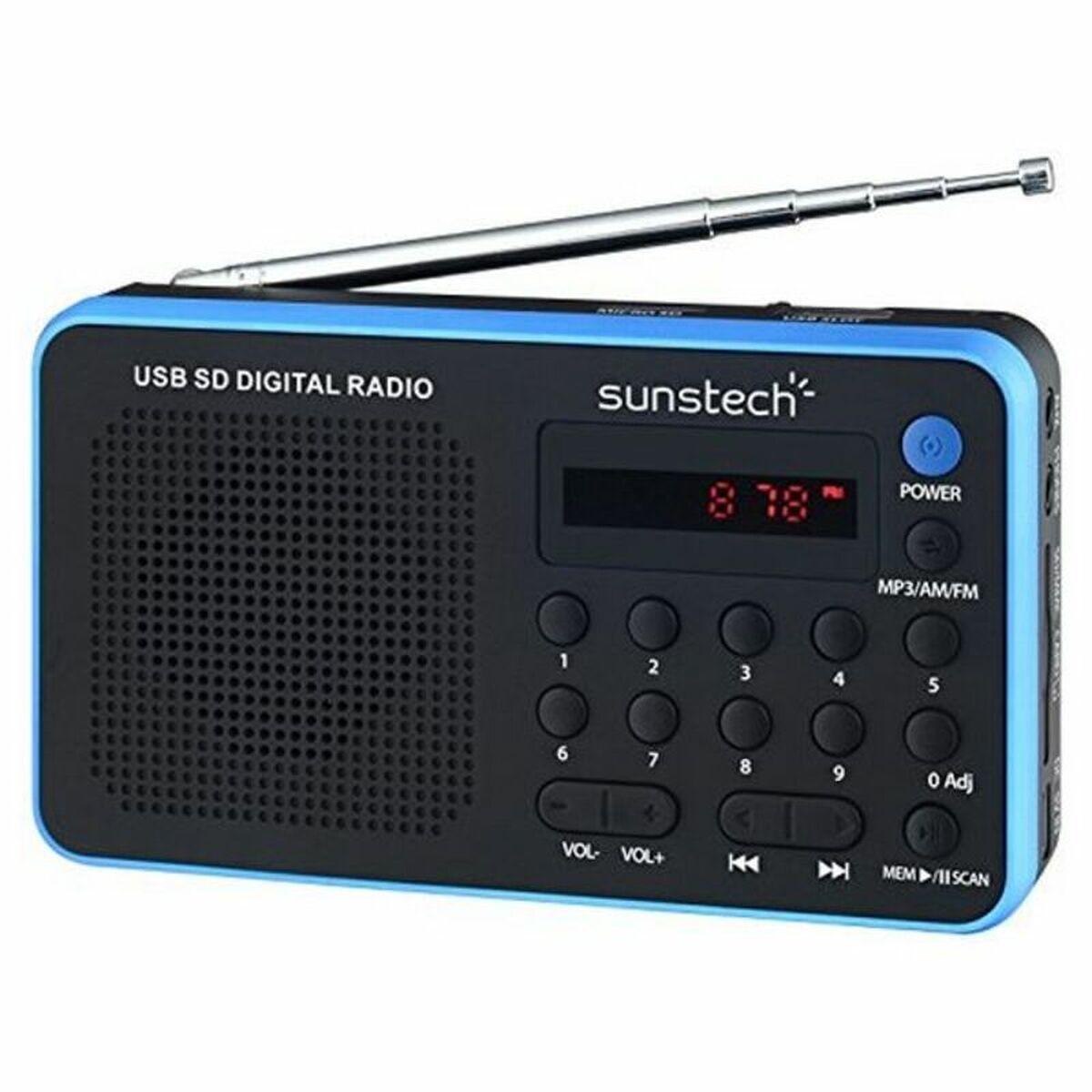 Sunstech RPDS32BL transistorradio - blå/sort