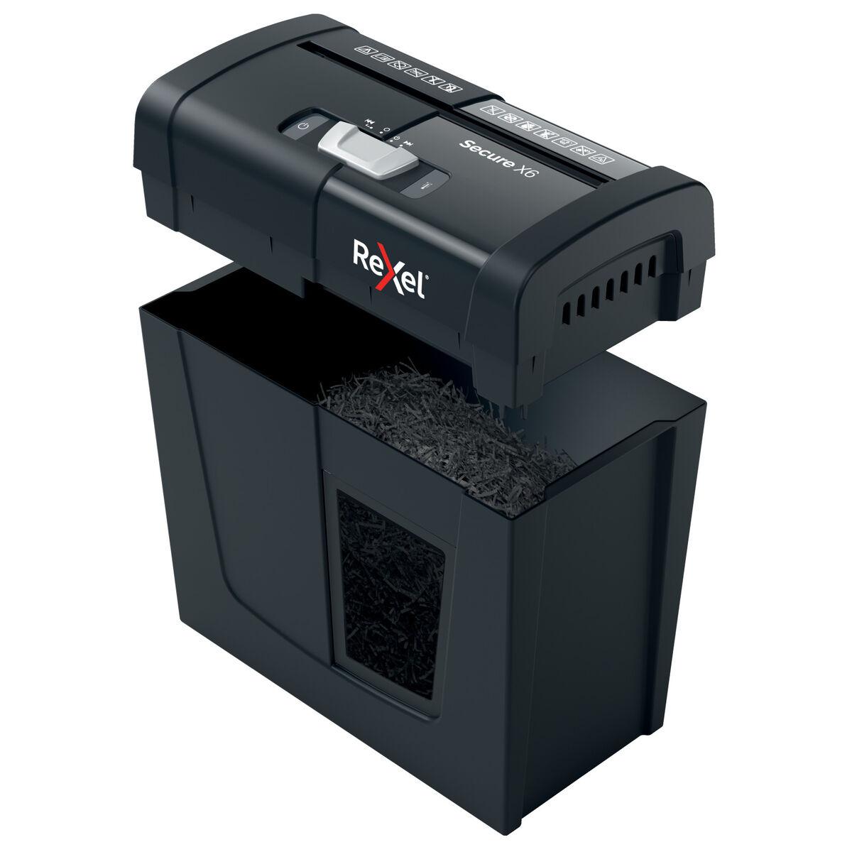 Rexel Secure X6 papirmakulator - 10 l, P-4, sort billede