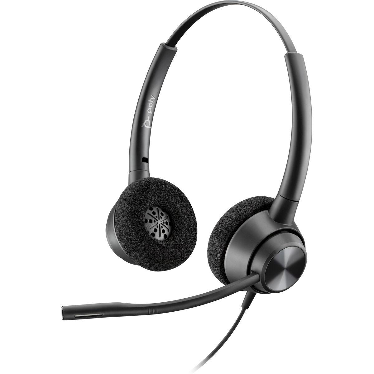 HP 767G0AA kablet headset med mikrofon (sort) billede