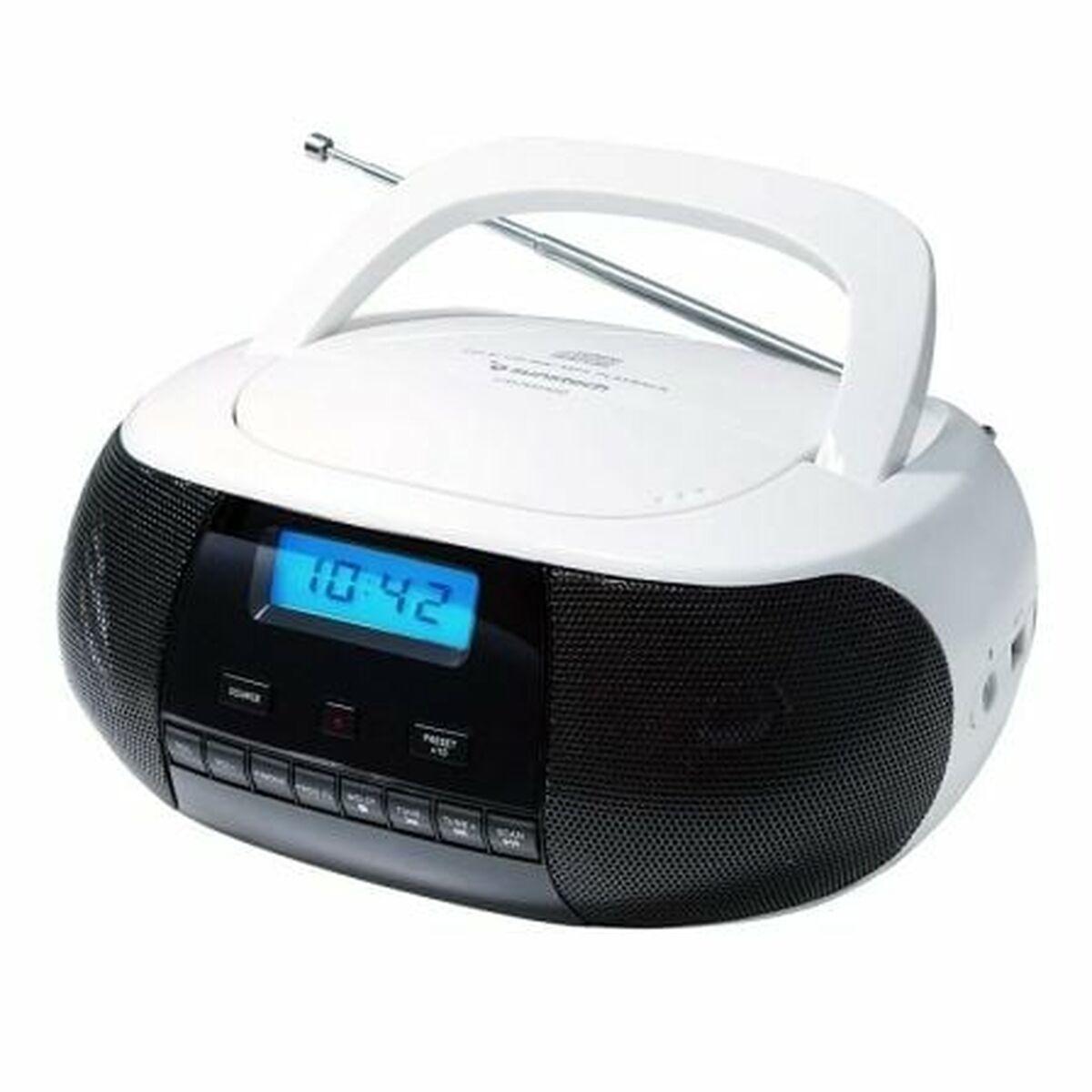 Radio med CD/MP3 Sunstech CRUSM400WT - blå/hvid