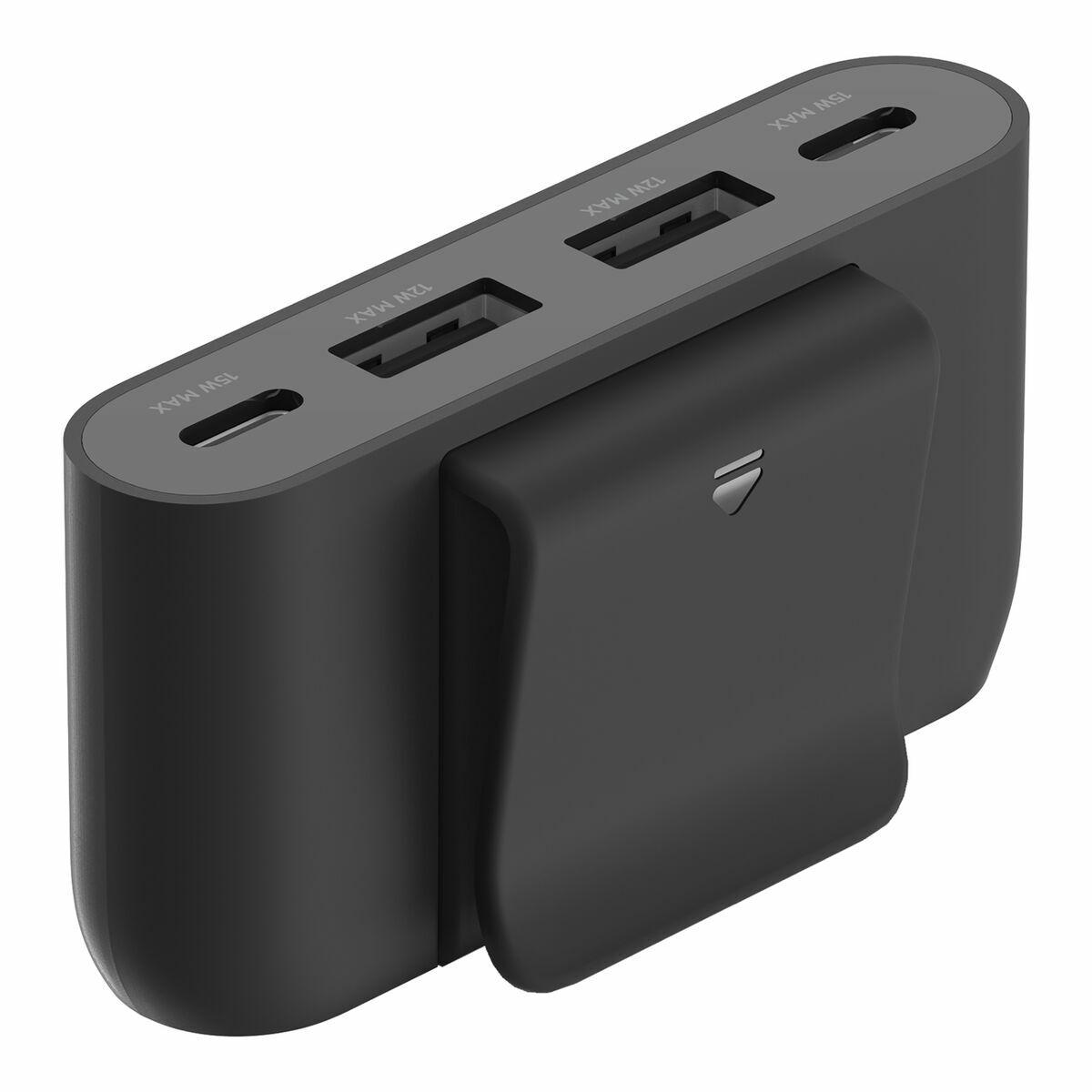 Belkin USB hub BUZ001BT2MBKB7 - 4 porte, USB/USB-C, 2 m, sort
