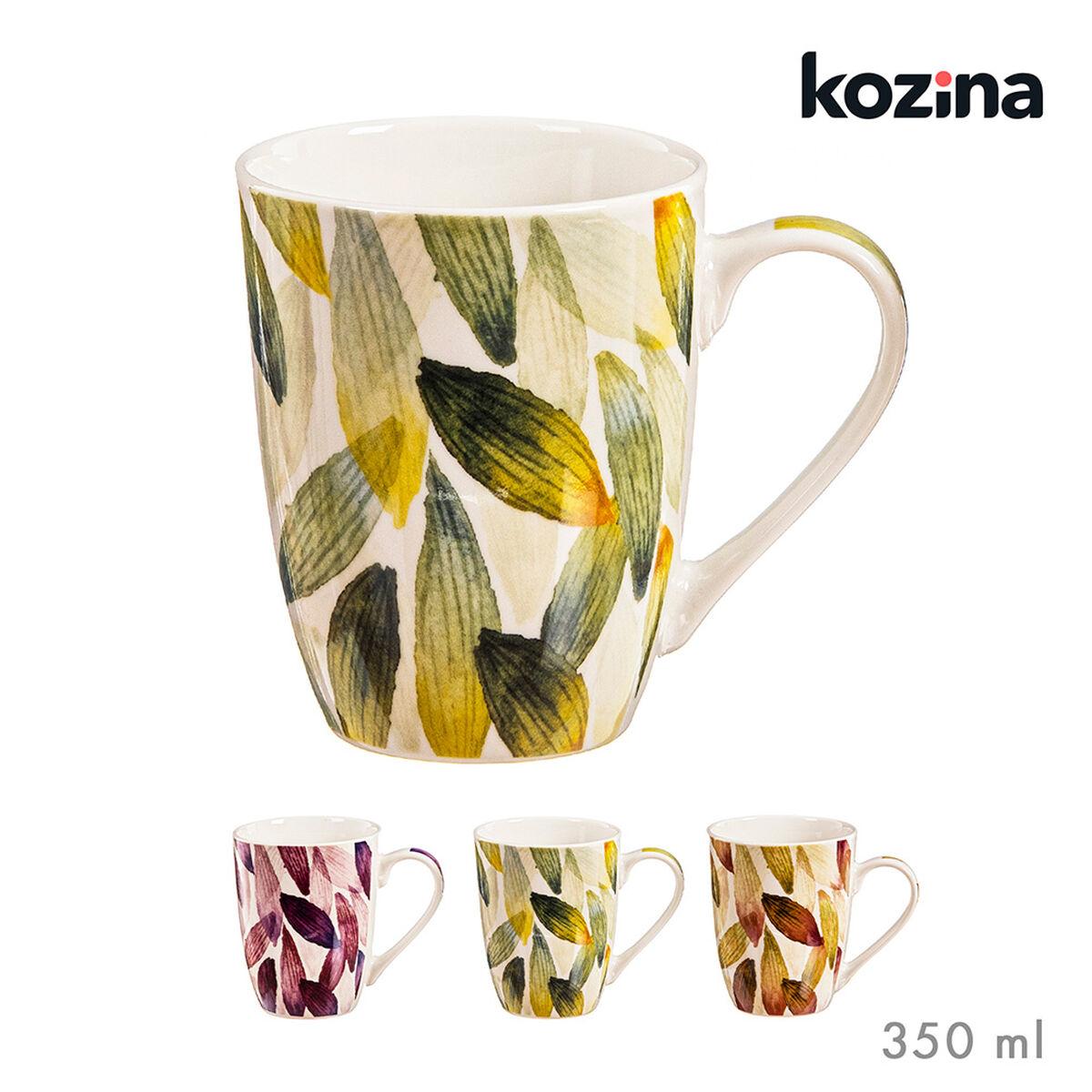Kozina kop - 340 ml krus med bladmotiv