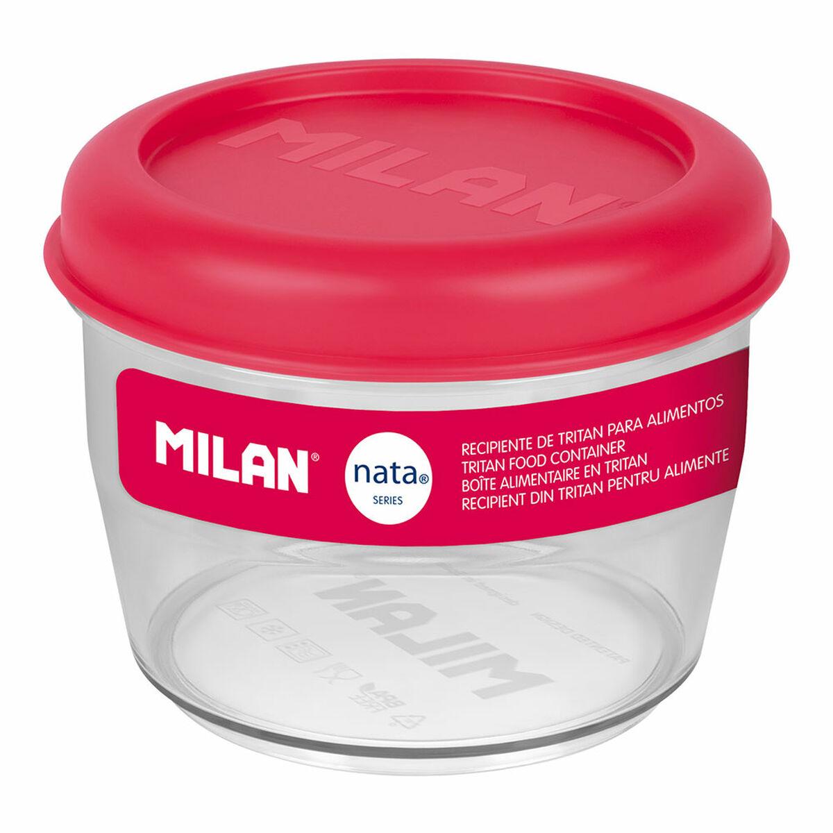 Milan hermetisk madkasse 500 ml - pink, gennemsigtig, Ø 12 cm
