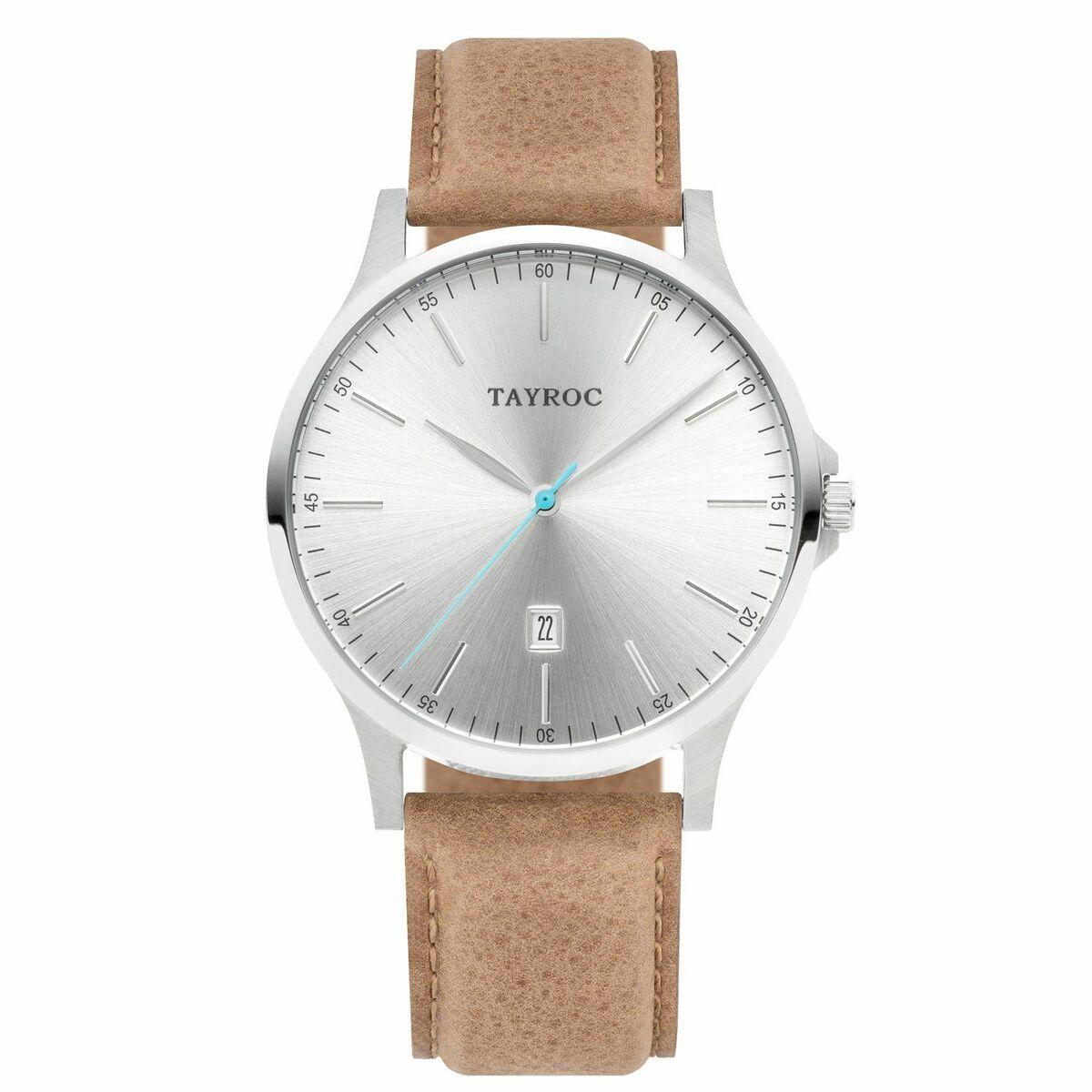 Tayroc Herreur TXM100, grå skive - Ø 40 mm, læderrem