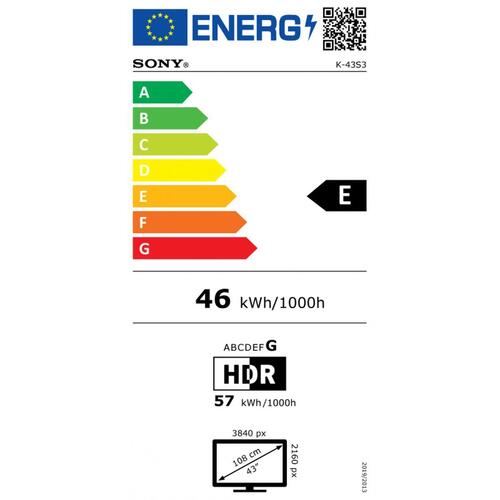 Sony 43" 4K Ultra HD Smart TV K43S35BP