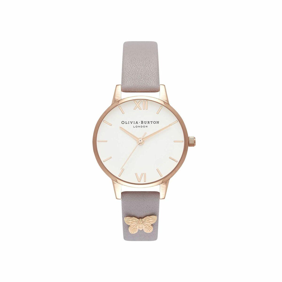 Olivia Burton dameur OB16MDW39 - læderrem, Ø 30 mm