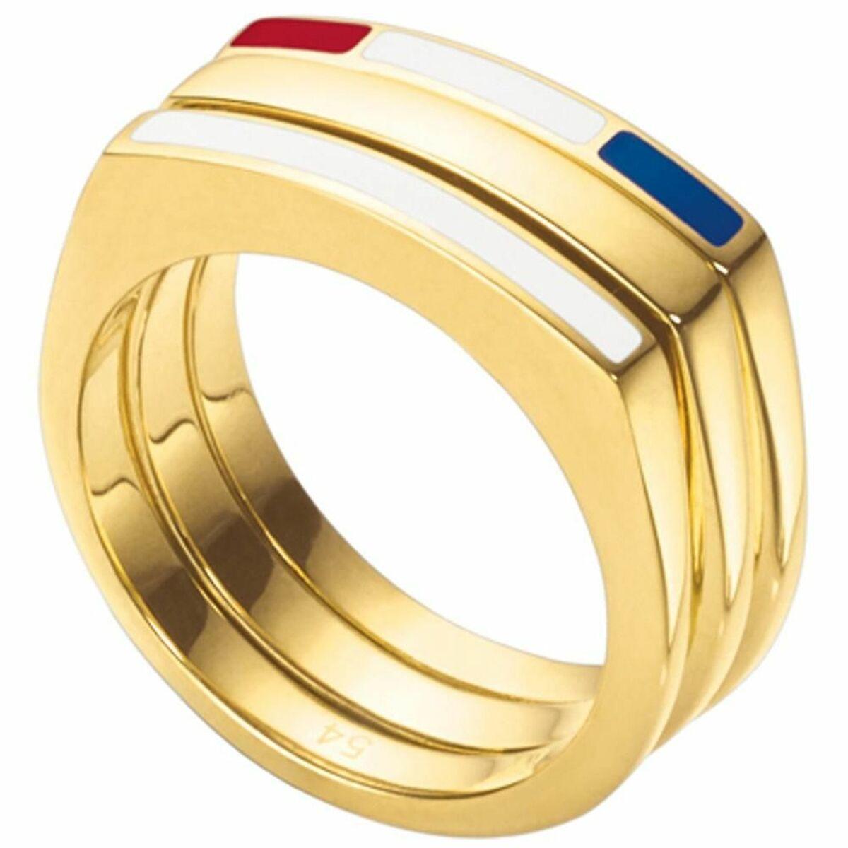 Tommy Hilfiger dame-ring i gylden rustfrit stål - str. 14 (2700581C)