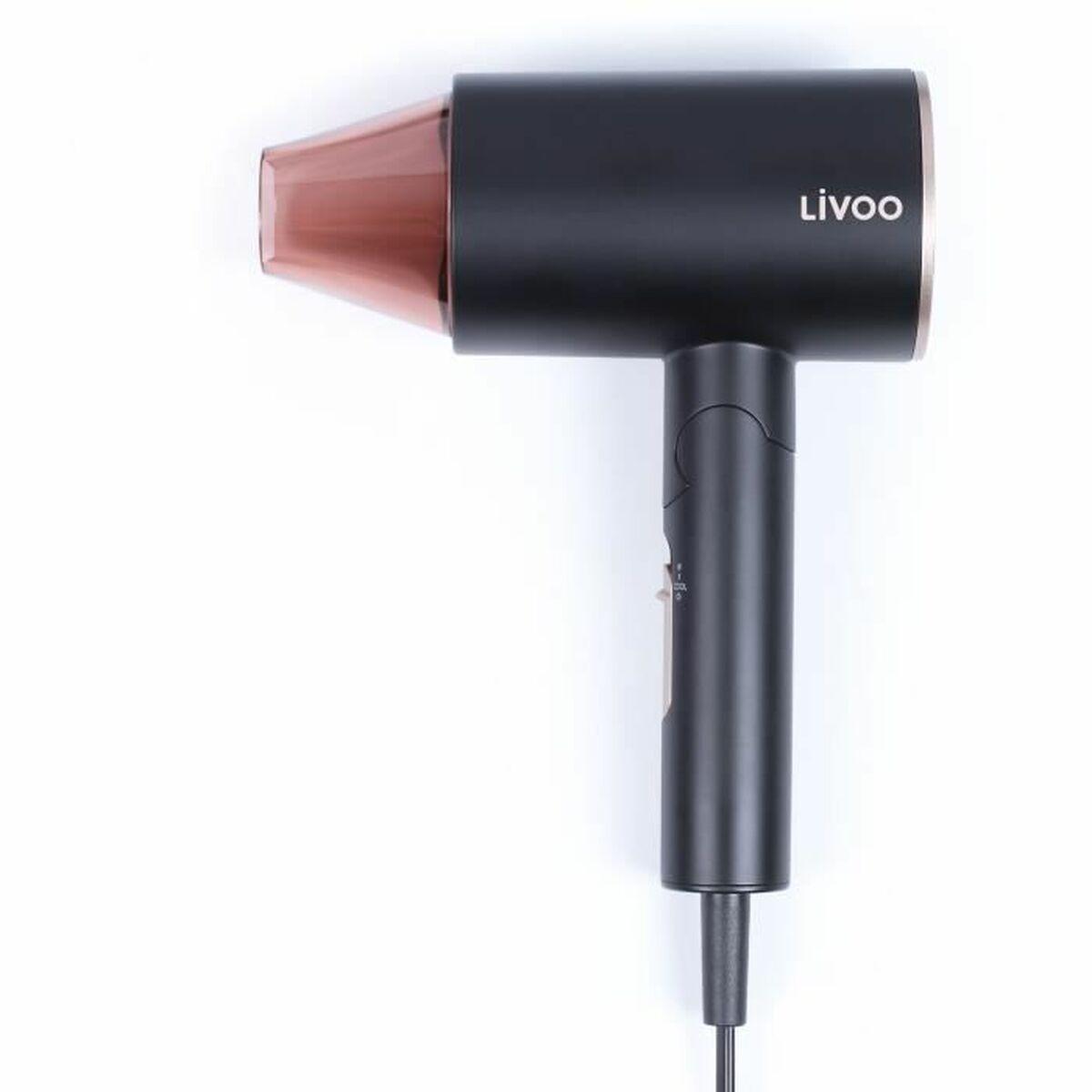 Livoo DOS173 hårtørrer 1600 W - sort/pink, foldbar, ionisk