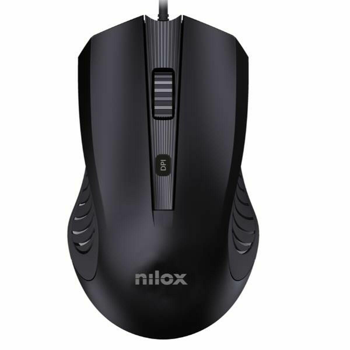 Nilox MOUSB1013 kablet optisk mus - 2.400 dpi, USB