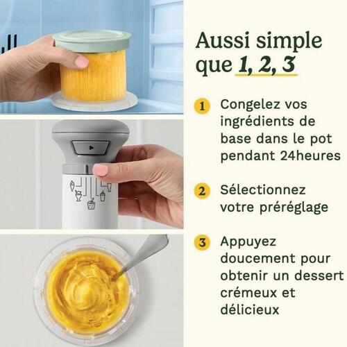 Cuisinart ICEFD10E ismaskine - hvid, plastik, 1 l