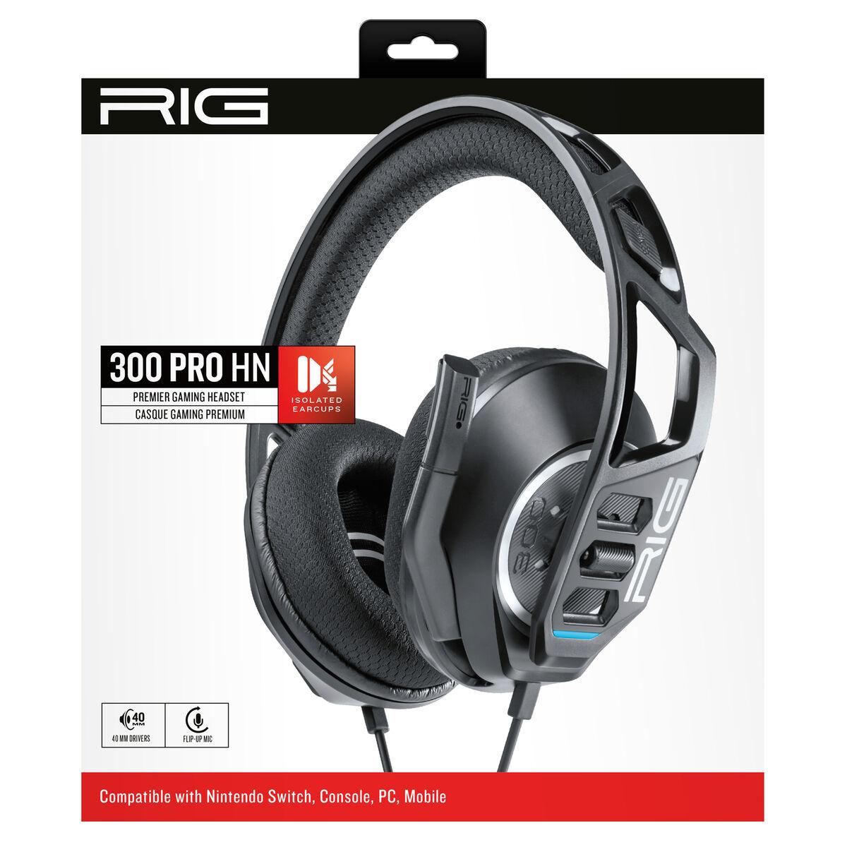Nacon RIG 300HN gaming-headset med mikrofon - Sort billede