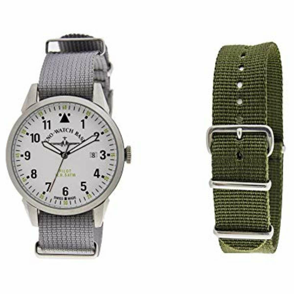 Zeno Watch Basel ZE5231-6 herreur med grå nylonrem (Ø 43 mm)